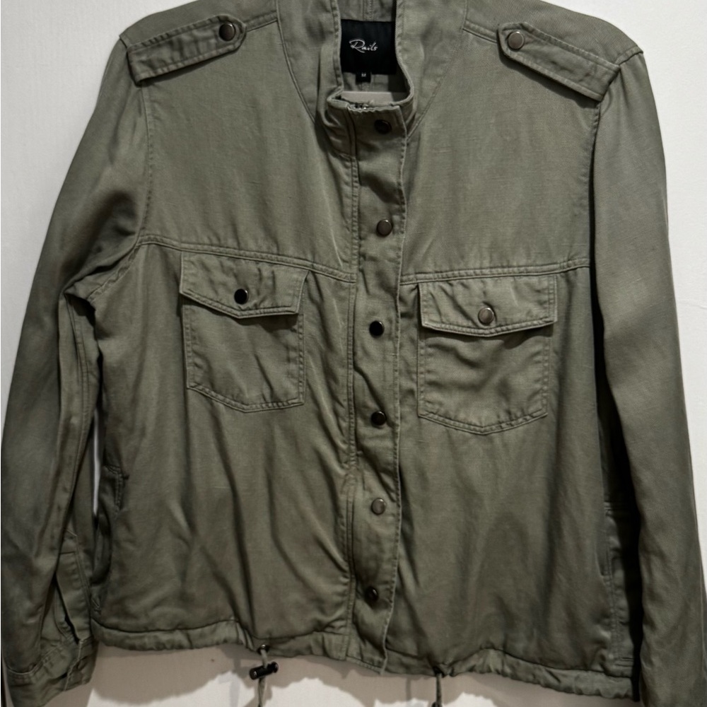 Rails Olive Green Military-Style Utility Jacket